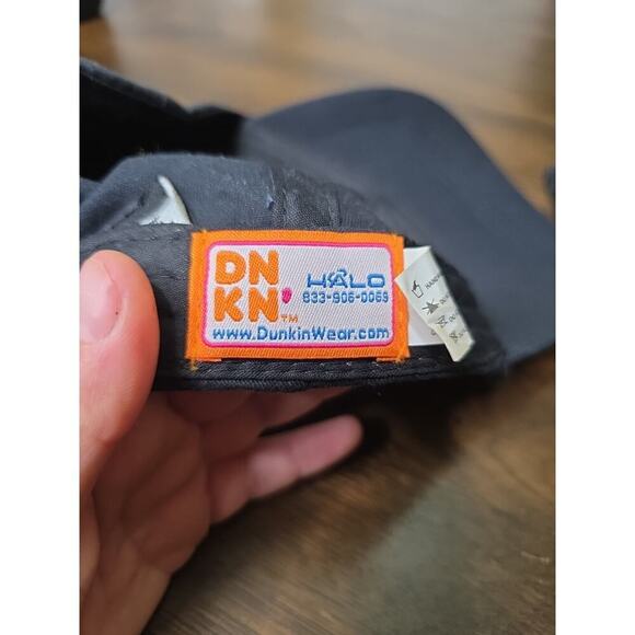 Dunkin Donuts Hat Cap Employee Strapback Crew Apparel Coffee Uniform Black - Picture 15 of 16